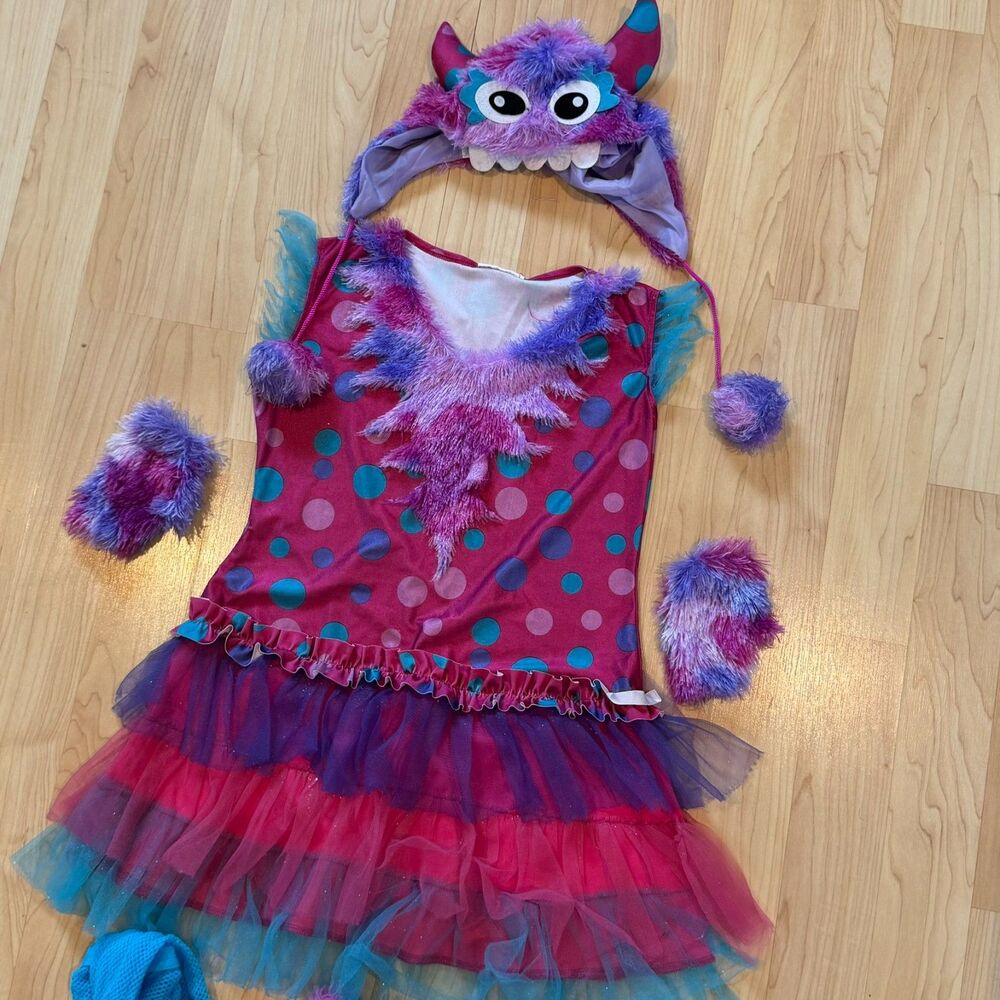 Dizzy Lizzie Costume Girls Large 12 Spirit Halloween Monster Unicorn Dress Up - Picture 2 of 12